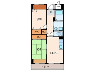 アフィニティ東難波の物件間取画像